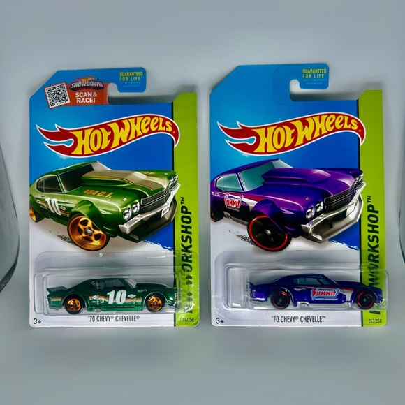 Hot Wheels Chevy Lot Of 2x - '70 Chevy Chevelle SS Kmart Green & Purple Summit